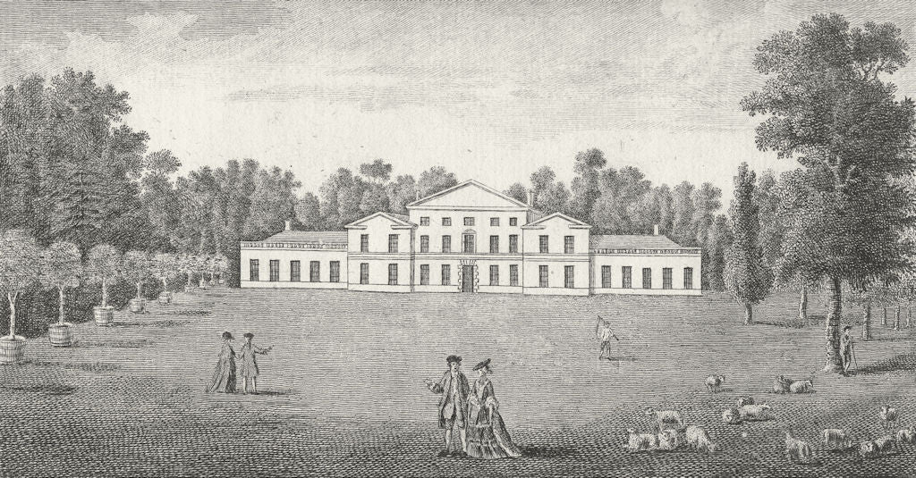 LONDON. Garden Royal Palace, Kew. Mddx. Goadby 1787 old antique print picture